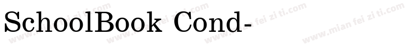 SchoolBook Cond字体转换